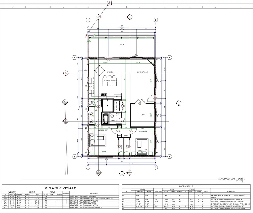 Construction permit set drawing sheet